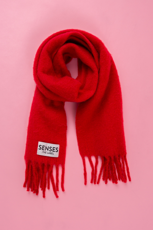 Angerauter Schal AMA:RY mit Fransen