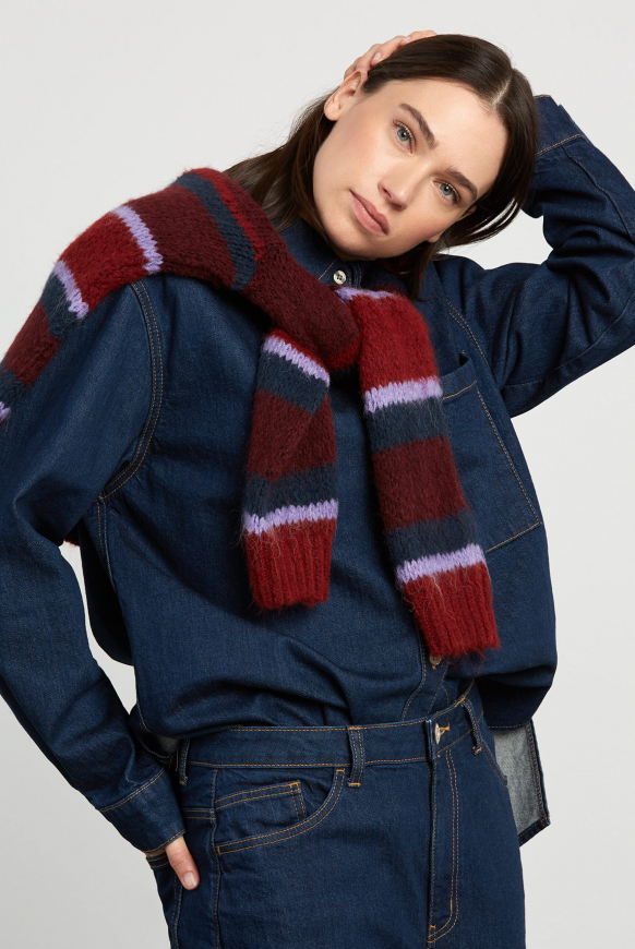 Blusenjacke im Raw Denim Look