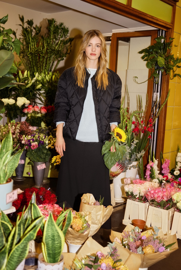 Leichte Steppjacke mit Blouson-Kragen