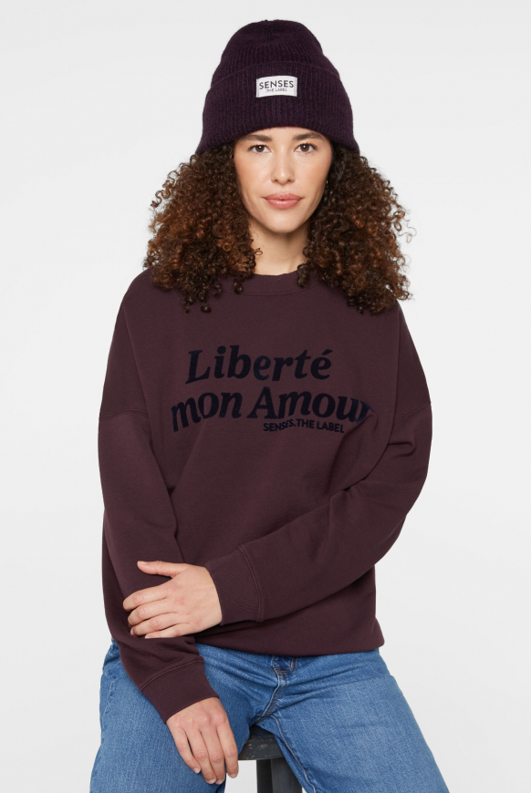 Sweatshirt Oversized mit Flockprint