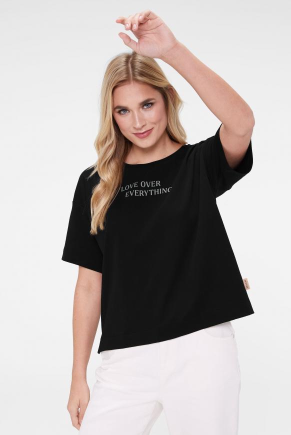Oversized Boxy-T-Shirt mit Print black
