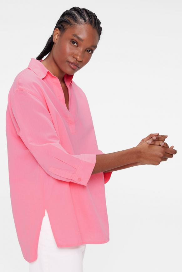Tunika-Bluse aus Leinen-Mix soft pink