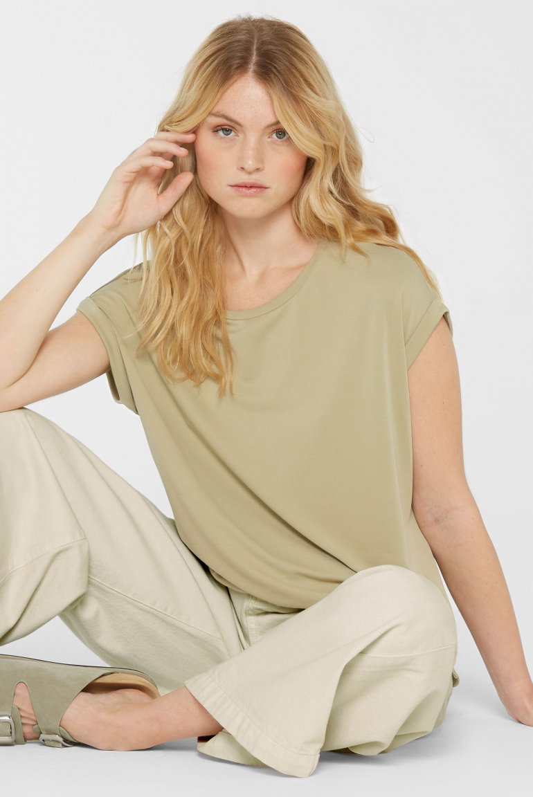 Ärmelloses Shirt TU:NIS aus Modal-Mix light sage