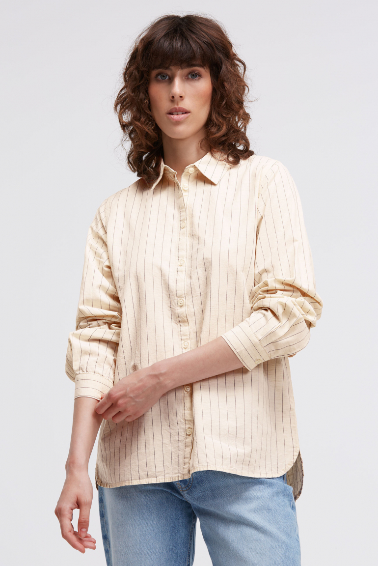 Bluse BOU:QUET mit feinen Streifen buttercream