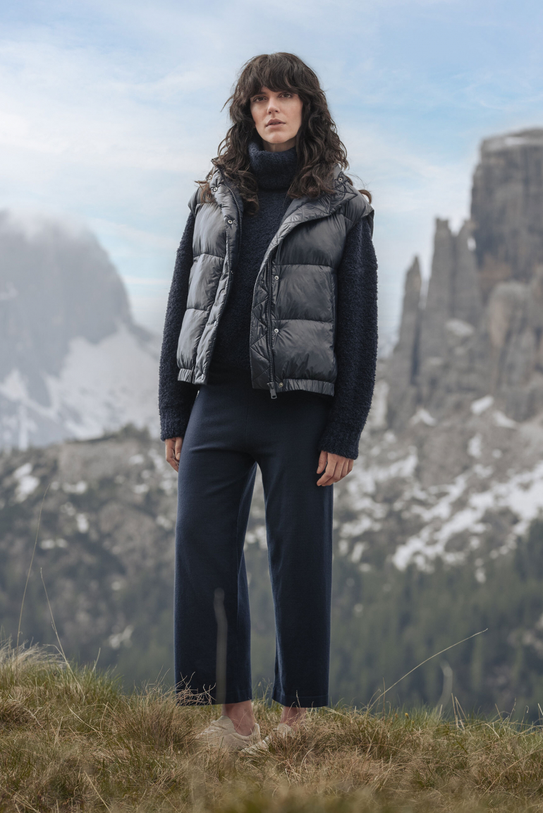 Culotte aus Feinstrick blue navy