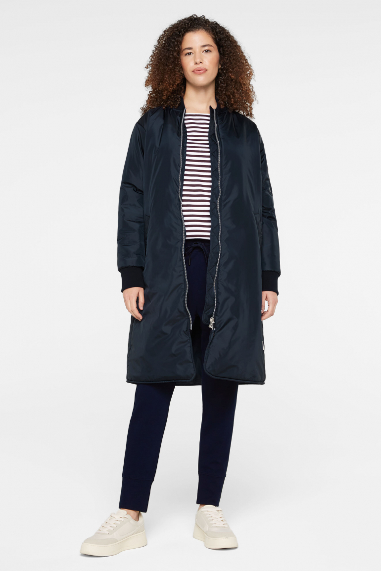 Lange Jacke im Blouson-Stil blue navy