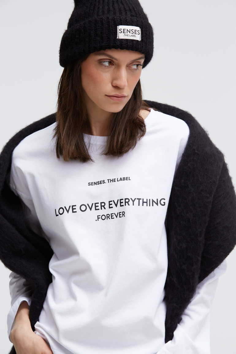 Longsleeve TA:PI mit Artwork opticwhite