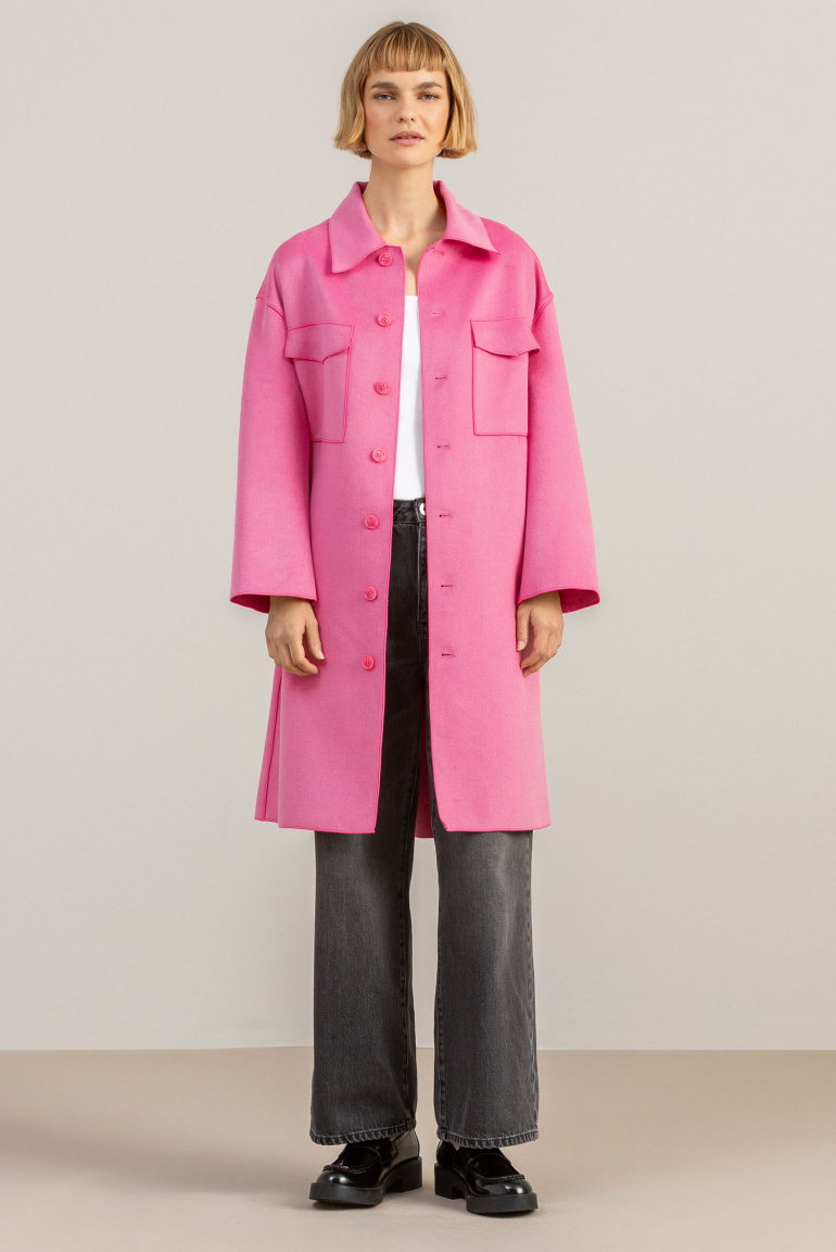Mantel OT:TI im Overshirt-Stil vivid pink