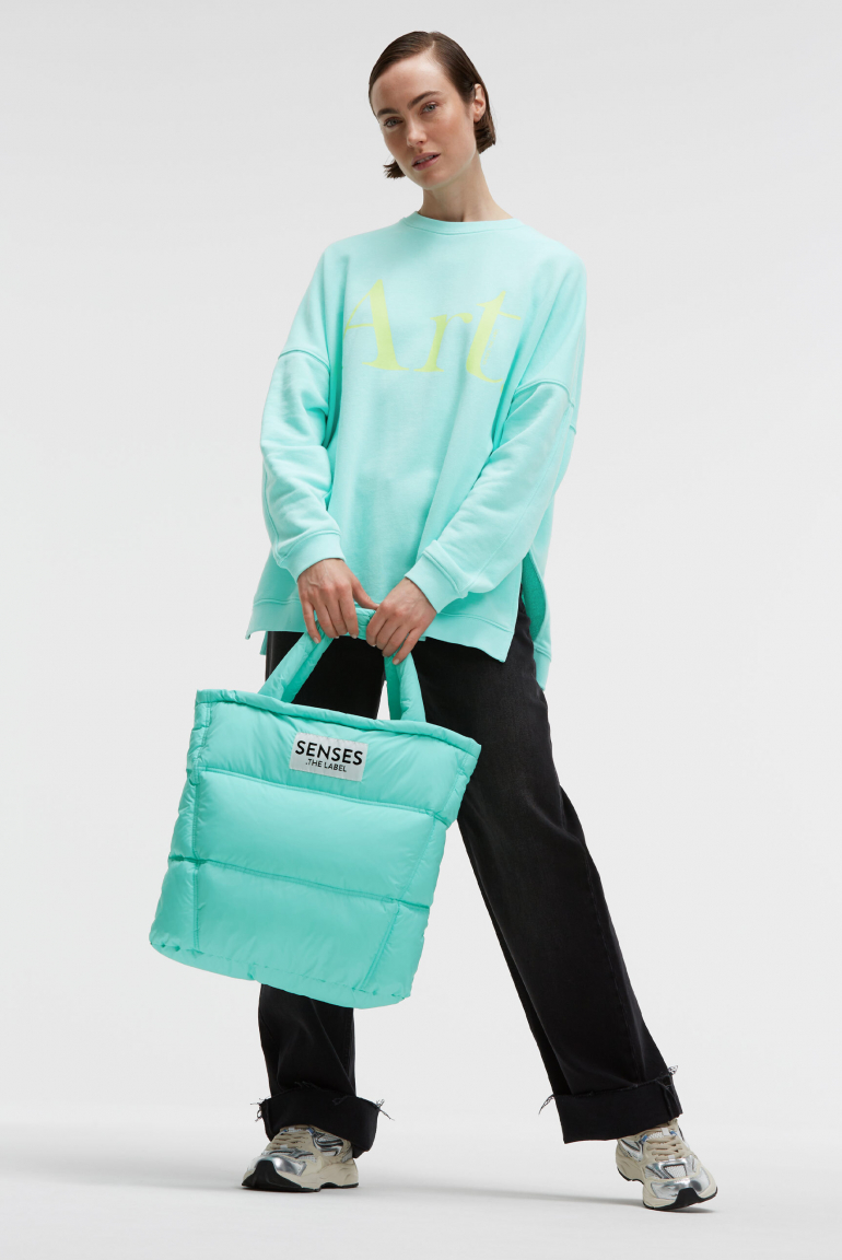 Puffer Bag AL:VA mit Zipper crystal aqua