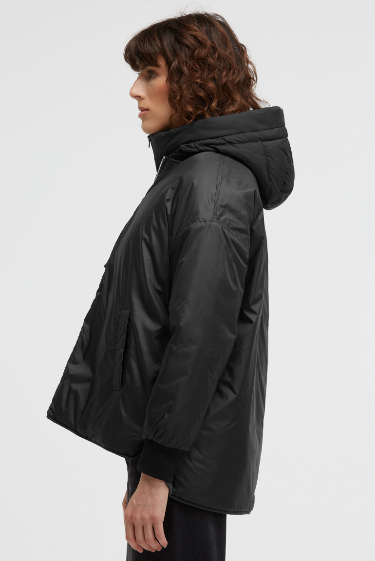 Puffer-Kapuze AME:LIO black