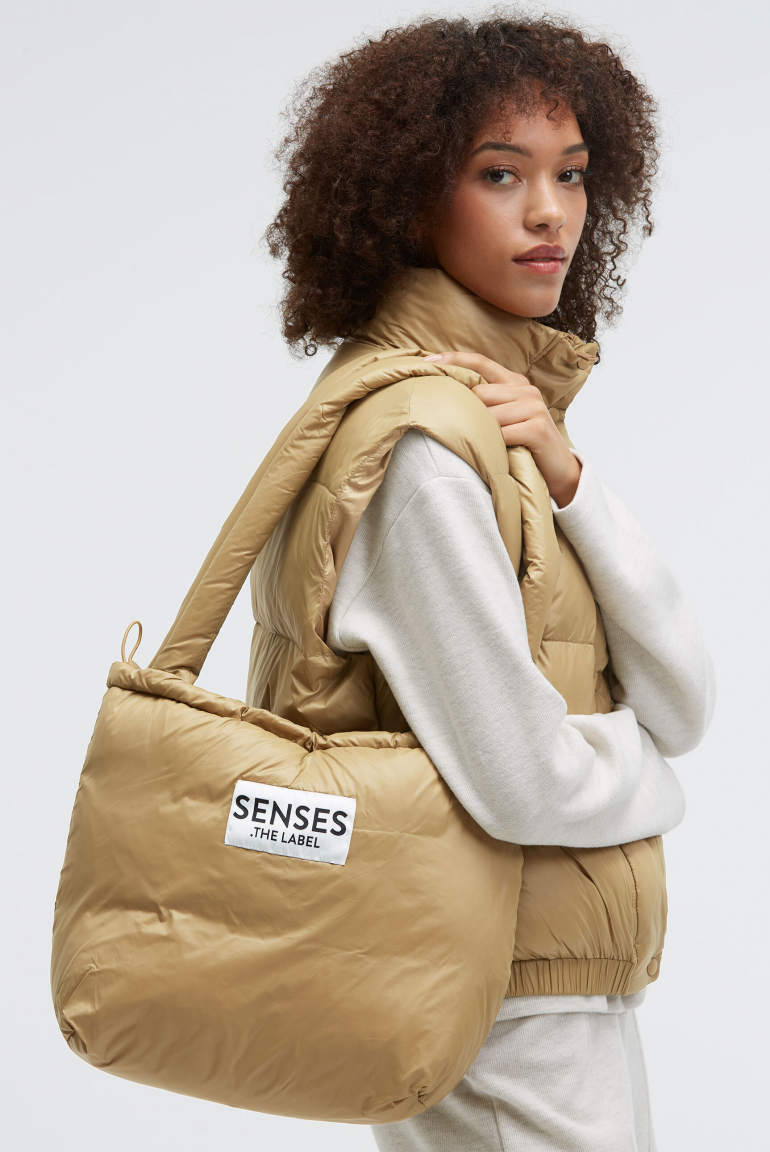 Puffer Tote Bag AD:NA light cognac