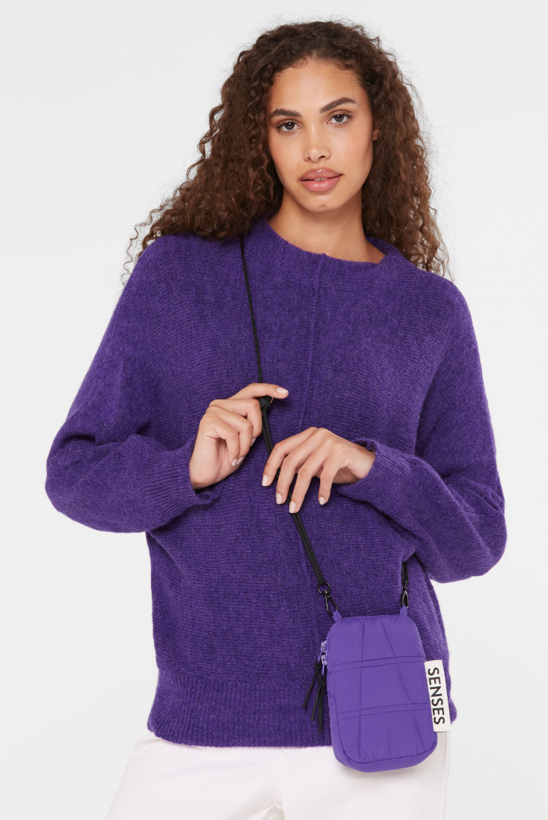 Smartphone Puffer Bag A:NE mit Kordel purple