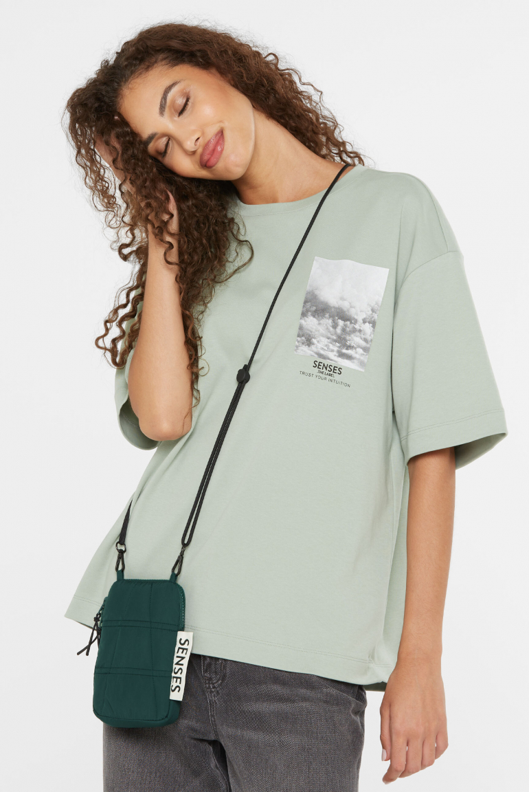 Smartphone Puffer Bag A:NE mit Kordel deep petrol