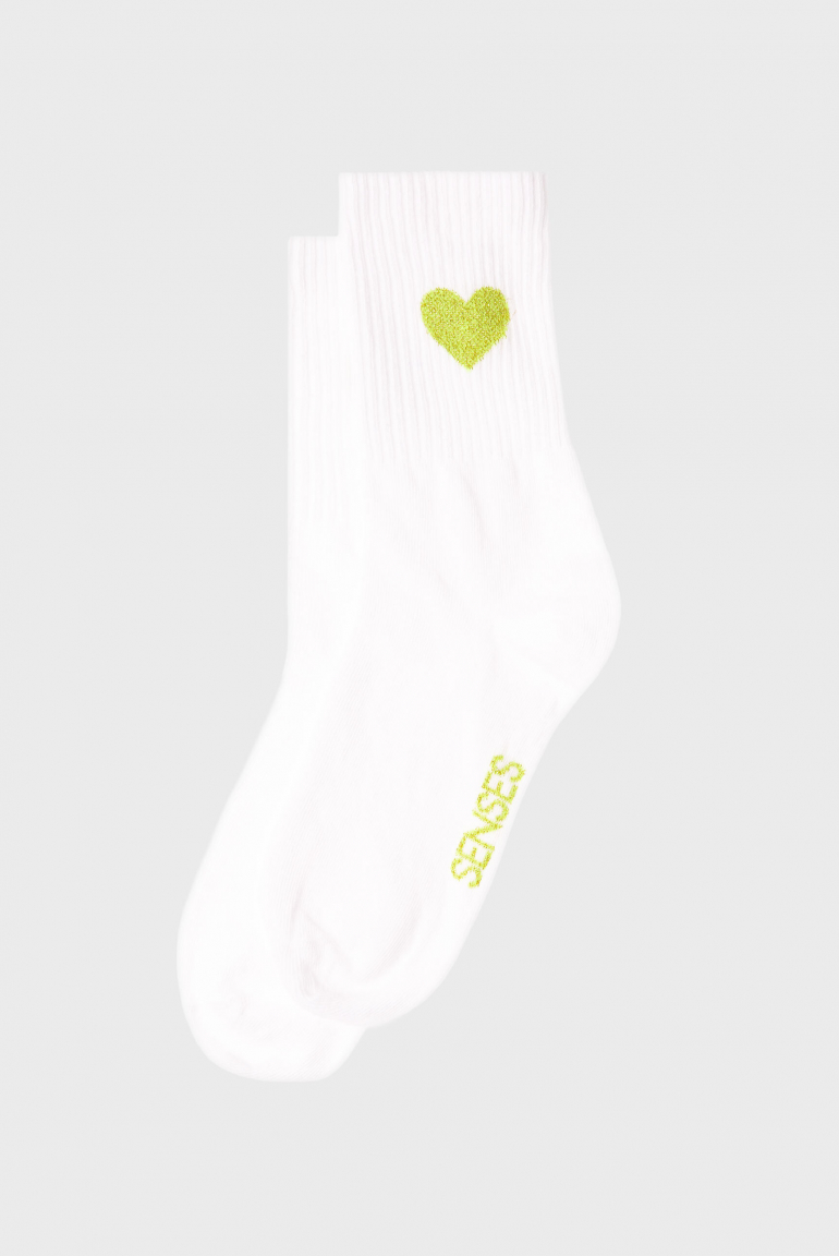 Socken A:MI mit Intarsia-Design opticwhite / new lime