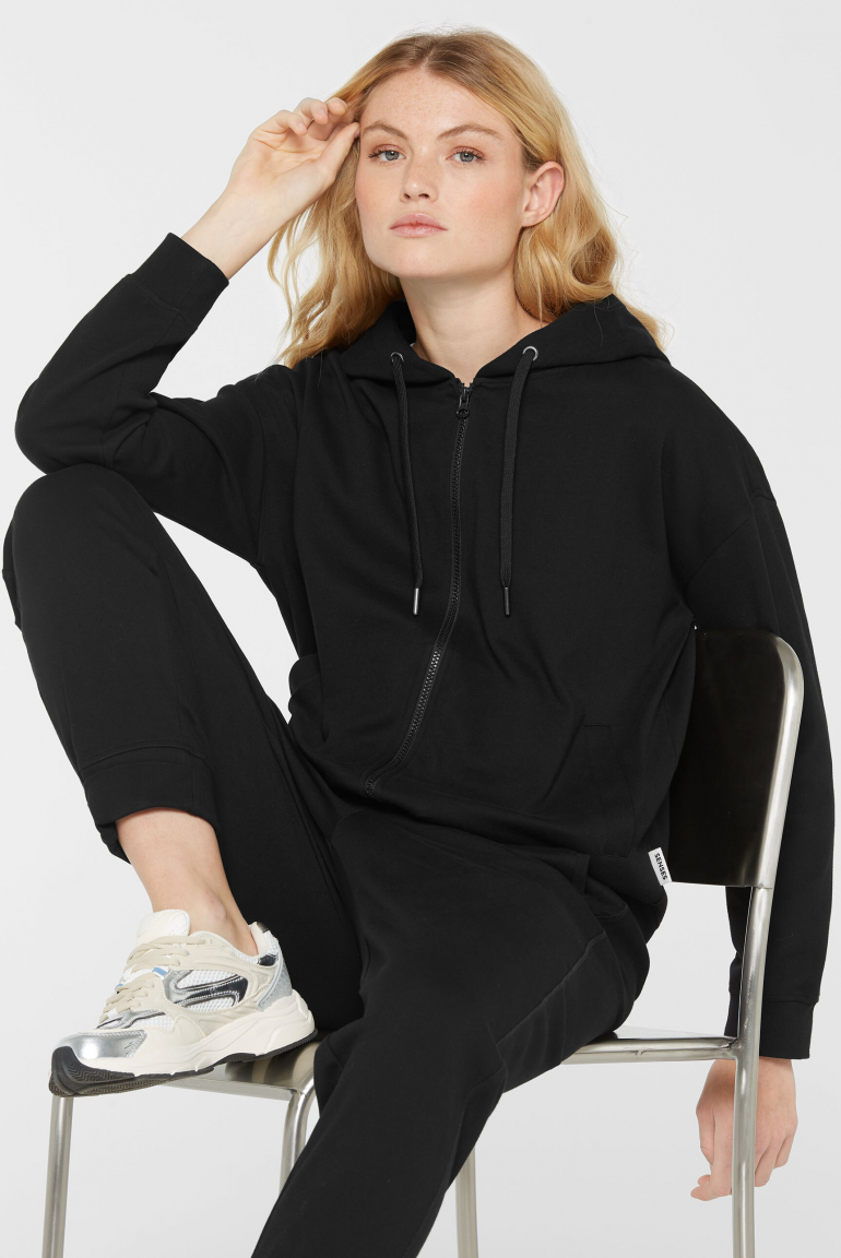 Sweatjacke SIE:NA mit Kapuze black