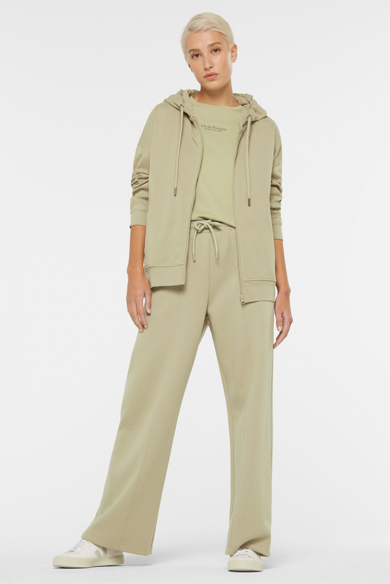 Sweatjacke SIE:NA mit Kapuze light sage