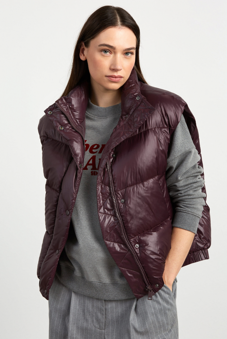 Sweatshirt Oversized mit Flockprint smoke melange