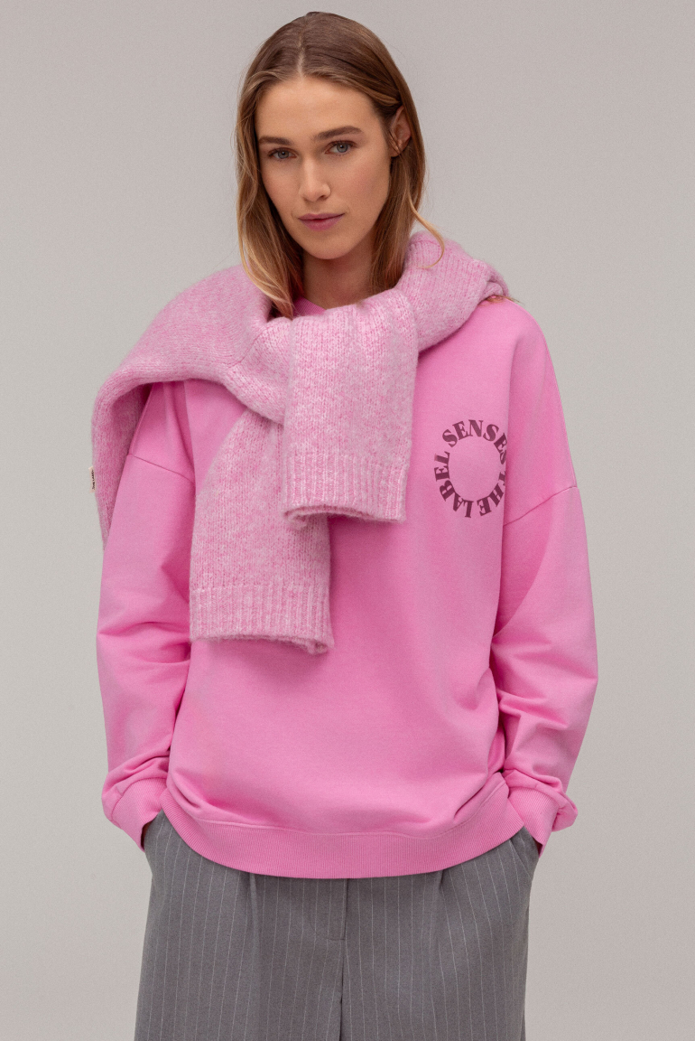 Sweatshirt SMIL:LA mit Vintage-Waschung und Backprint