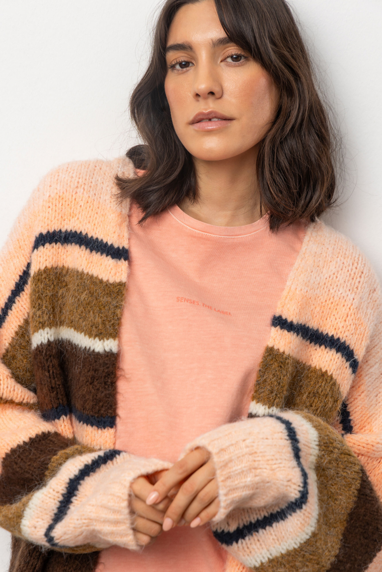 T-Shirt TEC:LA Oversized mit gewaschener Optik peach nectar