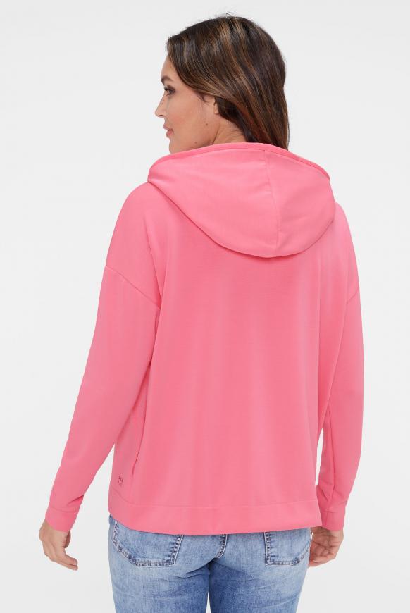 Kapuzensweatjacke aus Scuba-Jersey soft pink