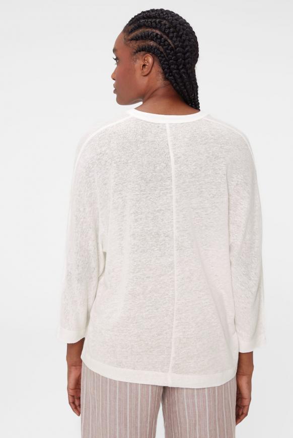 Loose Fit Shirt mit Tunika-Ausschnitt cotton white