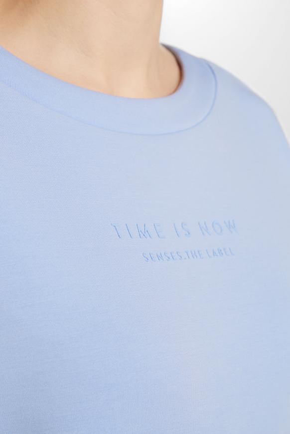 T-Shirt aus Modal-Mix mit tonalem Print shirtblue