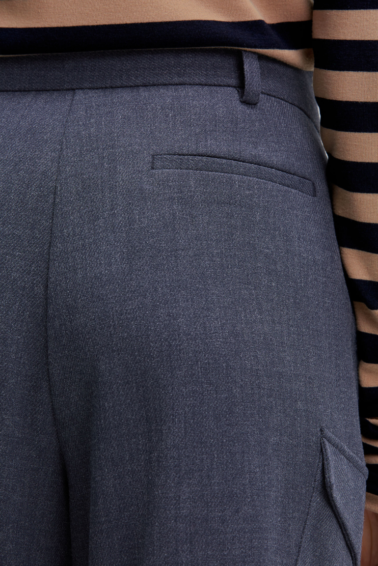 Cargohose PA:CO aus Melange-Twill blue navy melange