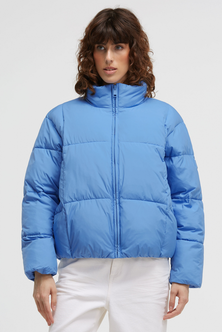 Kurze Steppjacke ON:ION mit Stehkragen bleu ciel