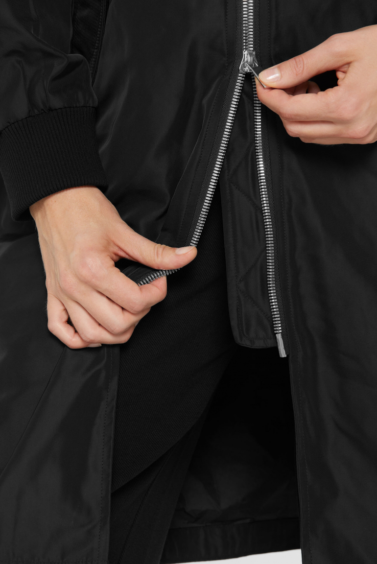 Lange Jacke O:HIO im Blouson-Stil black