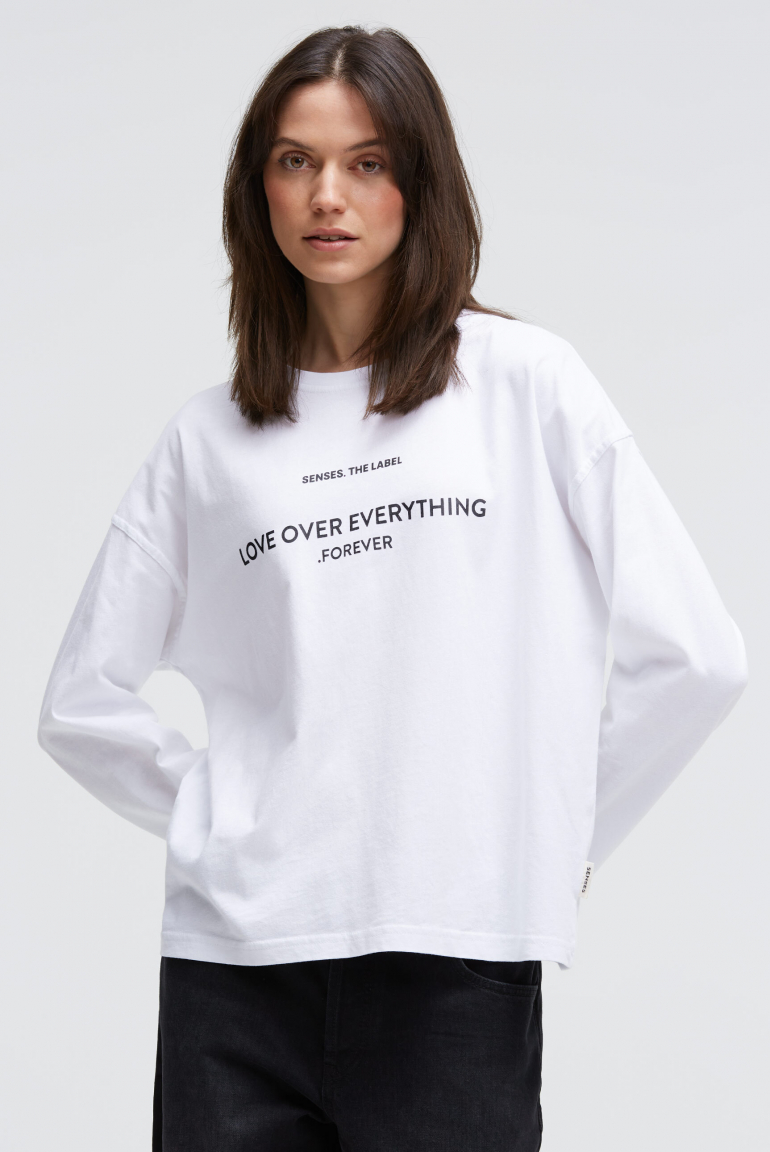 Longsleeve TA:PI mit Artwork opticwhite