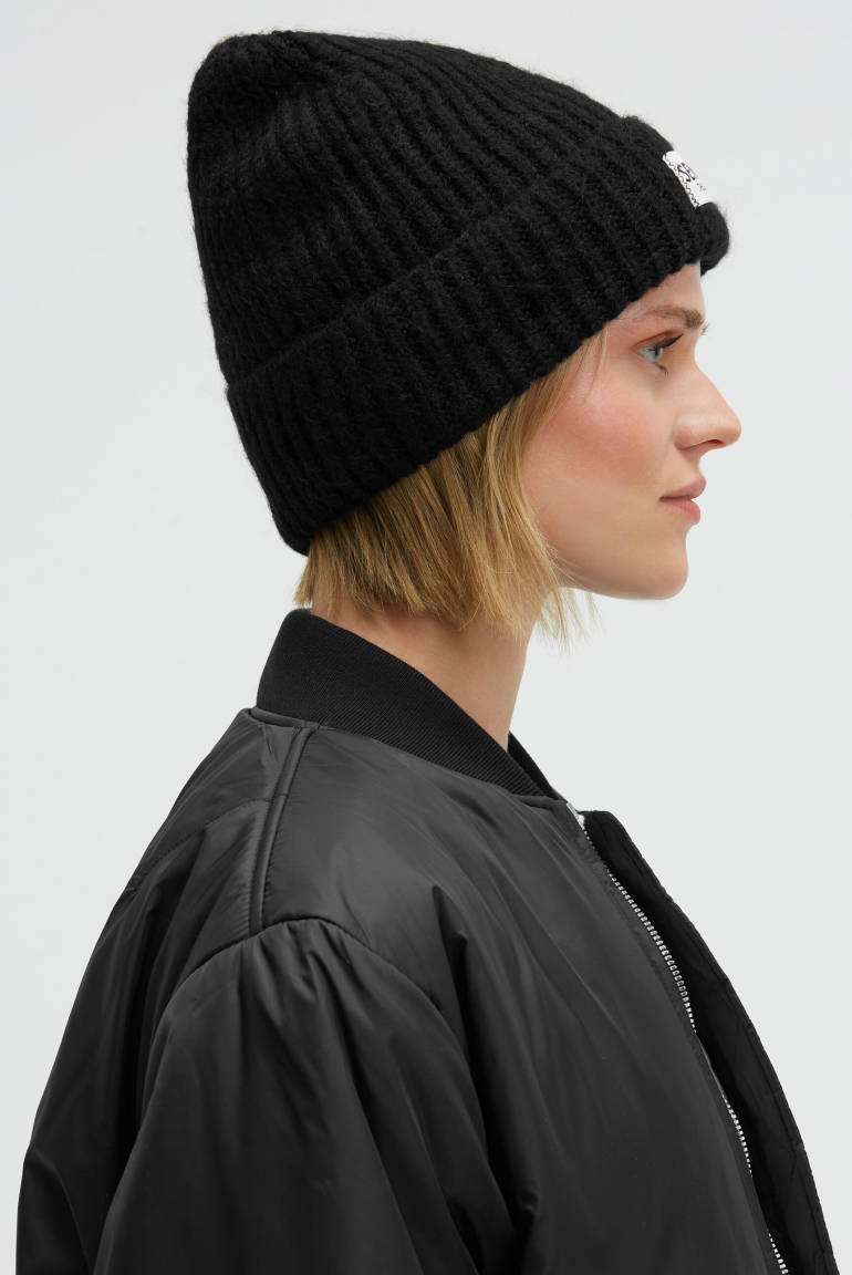 Mütze AL:PS in Rippstrick black