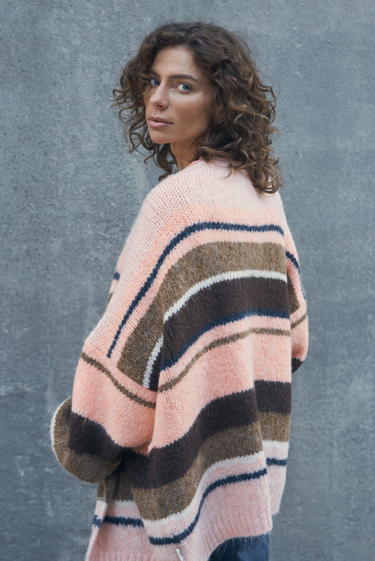 Offener Kurz-Cardigan KH:EA mit Streifen-Design multi color