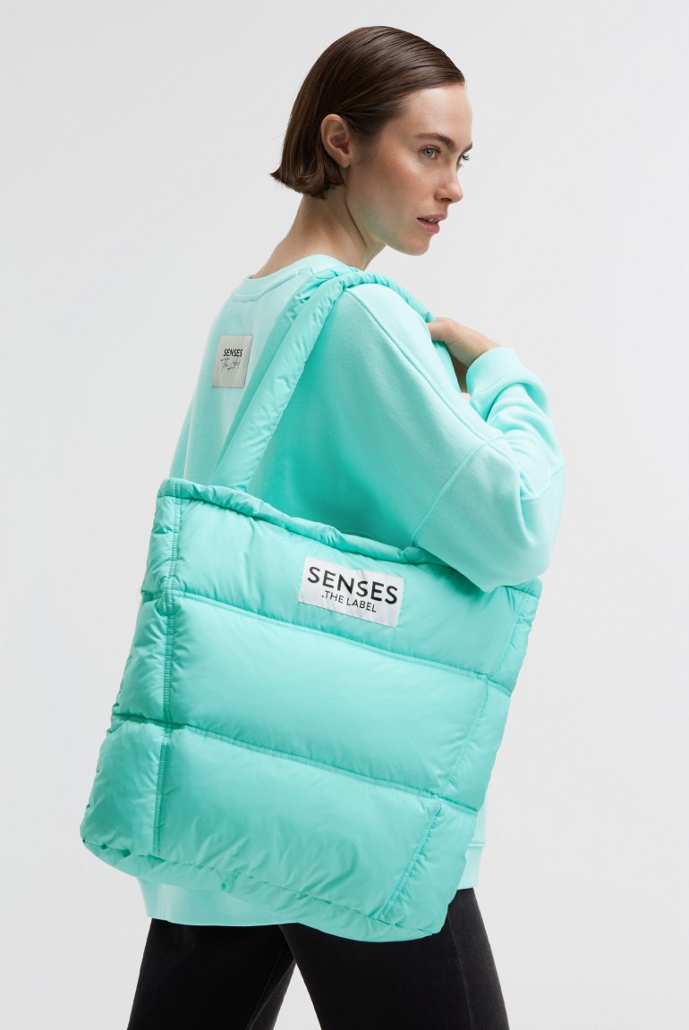 Puffer Bag AL:VA mit Zipper crystal aqua