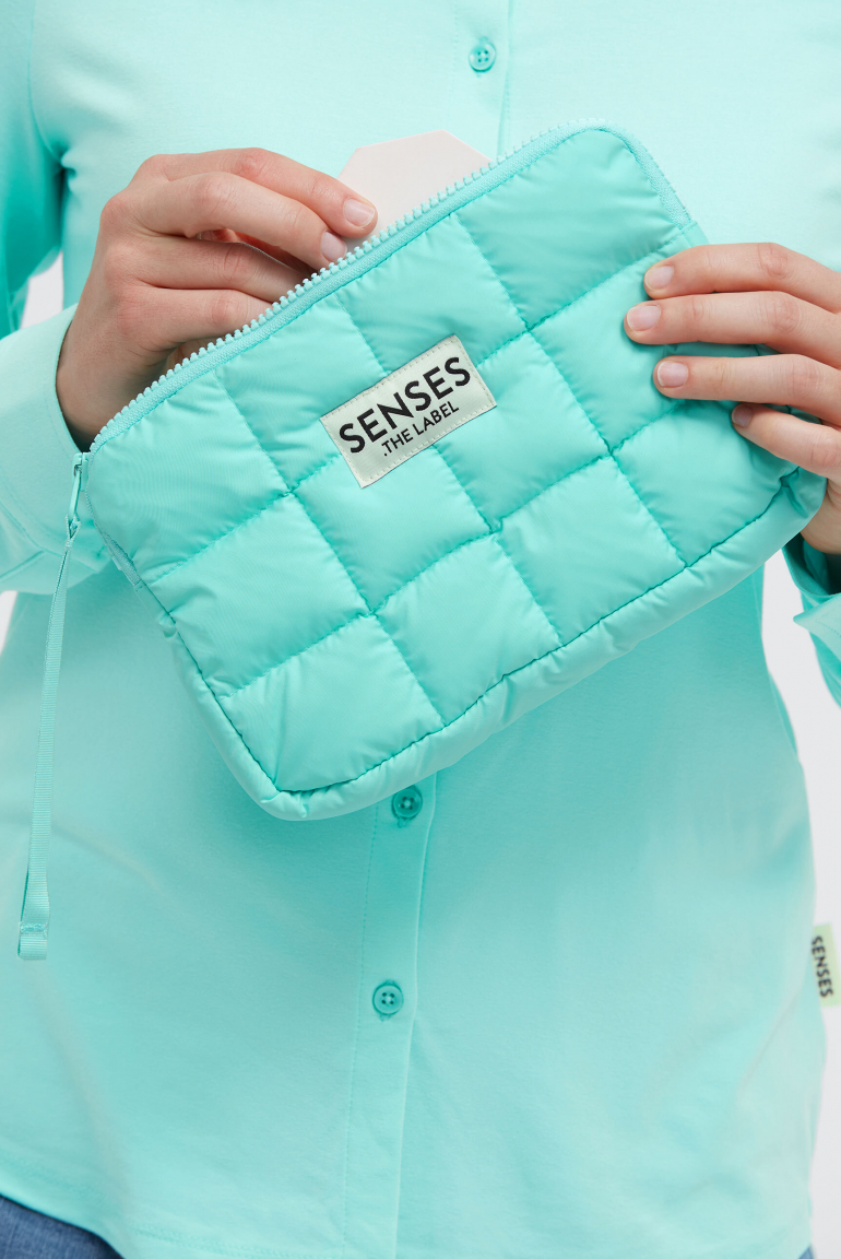 Puffer Beauty Bag ALLI:SON crystal aqua