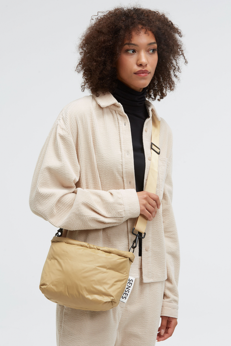 Puffer Tote Bag AD:NI Small light cognac