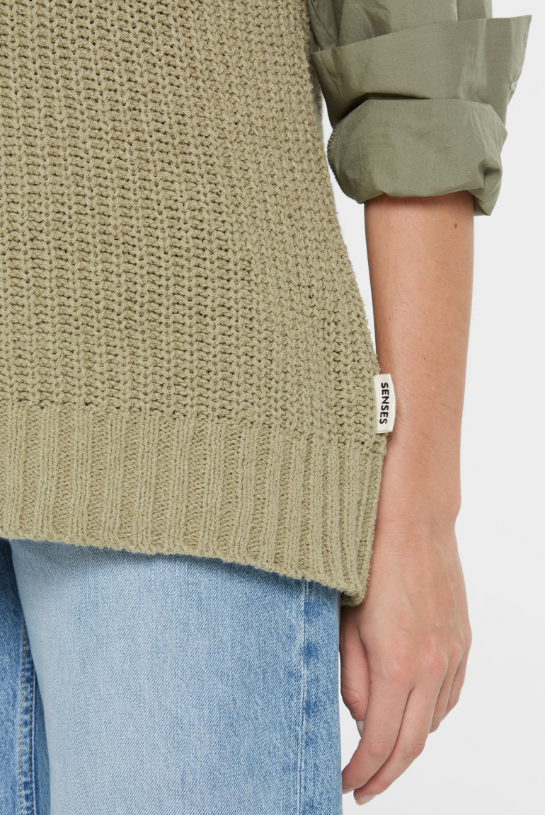 Pullunder KA:LOTTA aus Baumwoll-Leinen-Mix light sage