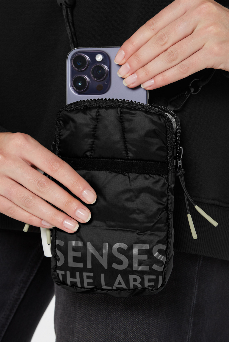 Smartphone Puffer Bag A:NE mit Kordel black