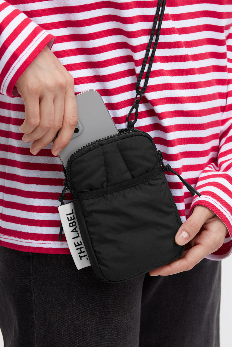 Smartphone Puffer Bag A:NE mit Kordel  black