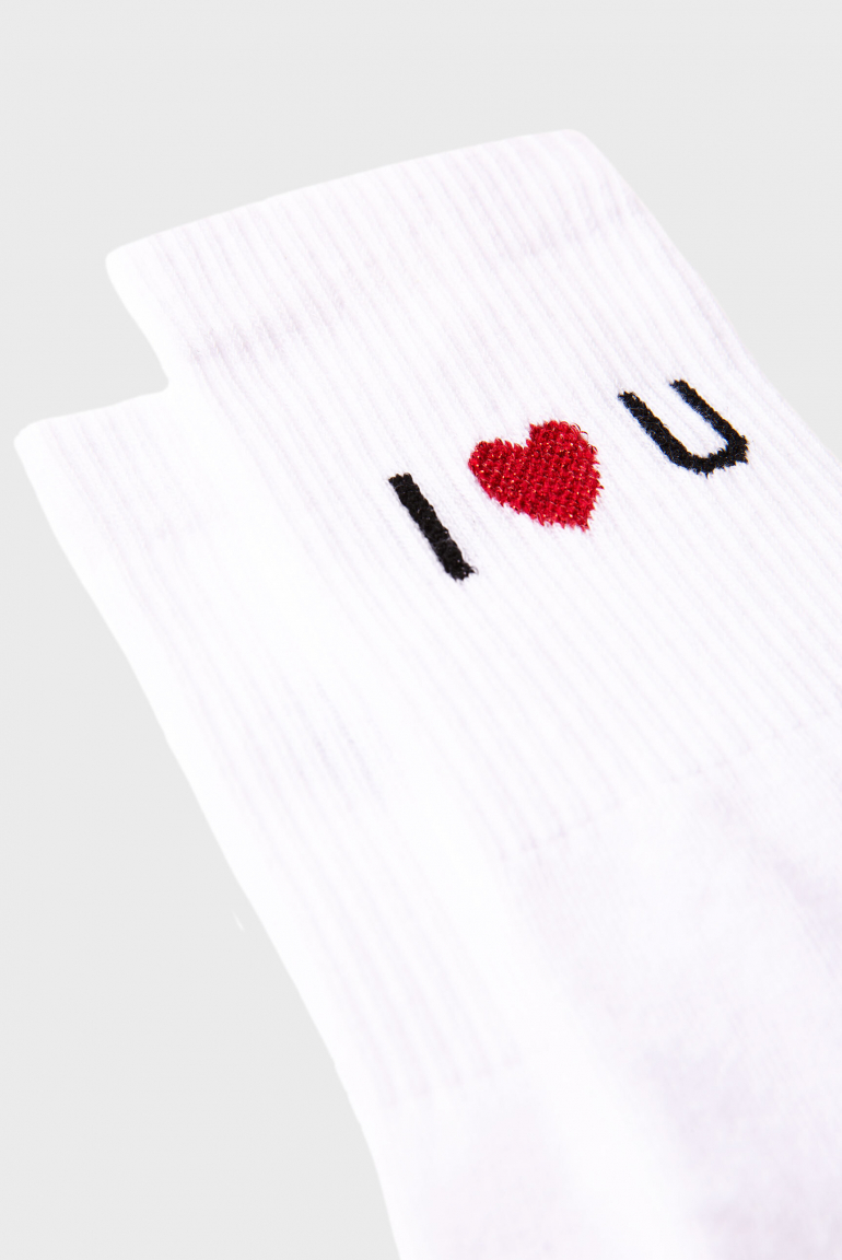 Socken A:MI mit Intarsia-Design opticwhite / red