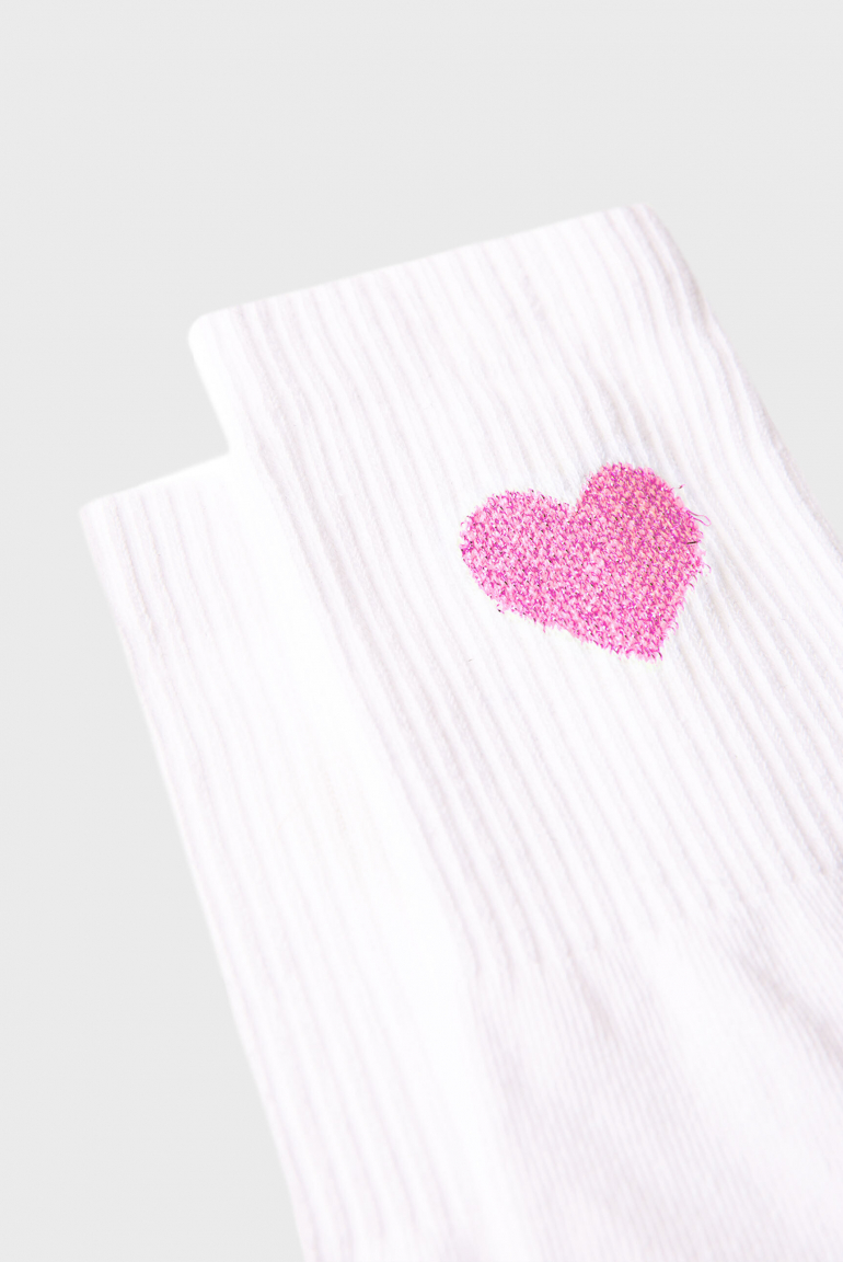 Socken A:MI mit Intarsia-Design opticwhite / rose