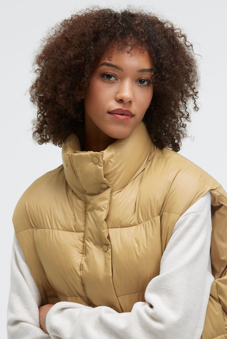 Steppweste OW:E Oversized light cognac