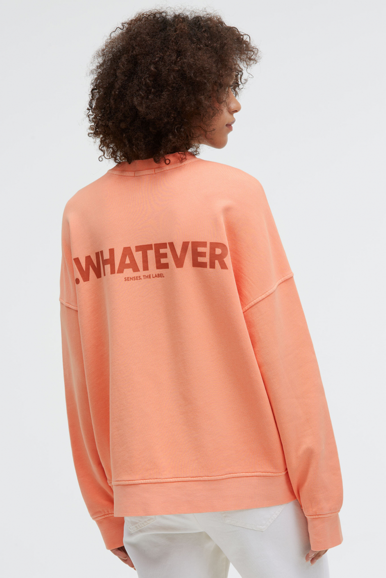Sweatshirt STAR:LIGHT mit gewaschener Optik und Backprint peach nectar