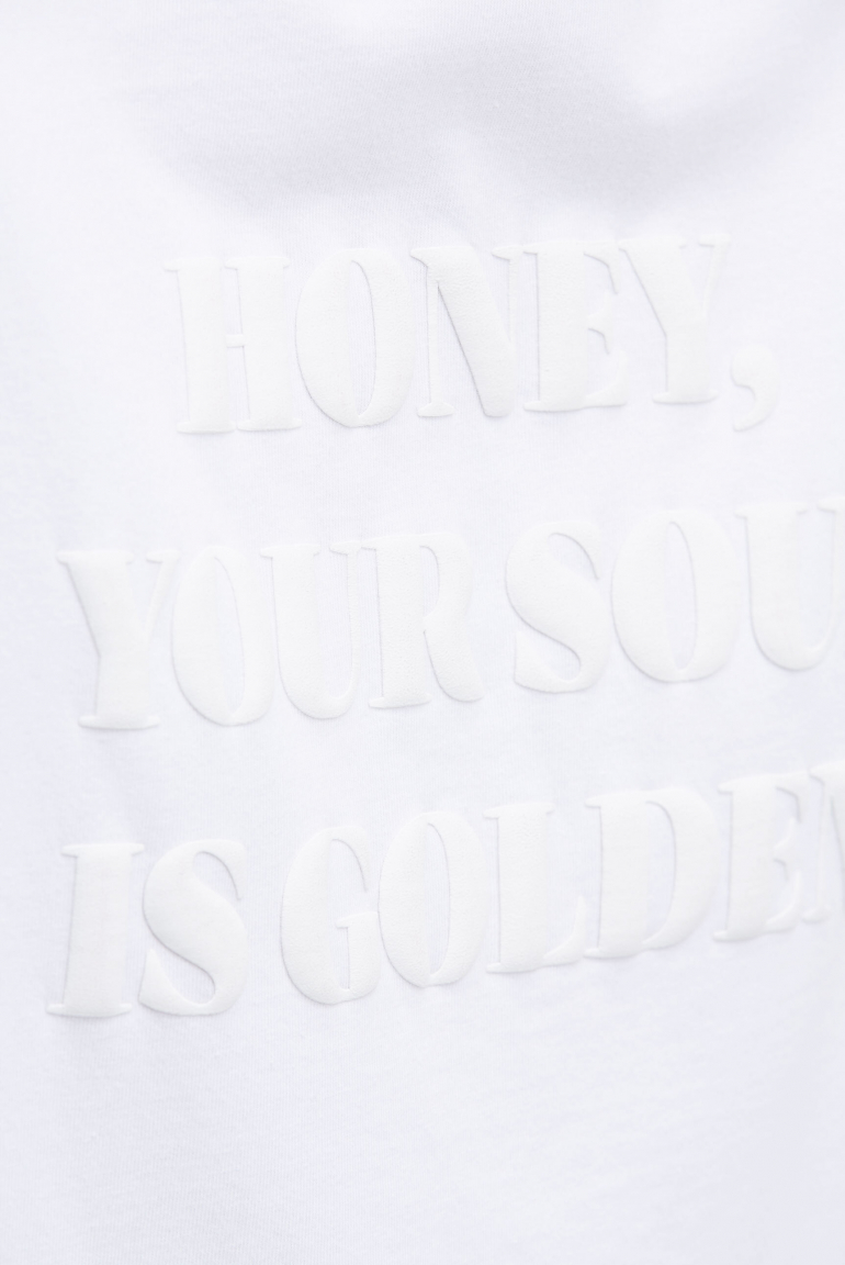 T-Shirt TE:CLA Oversized mit Wording Print opticwhite