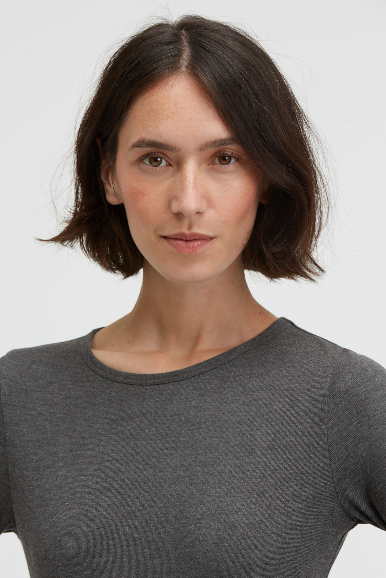 Langarmshirt TA:MINA mit Rundhalsausschnitt