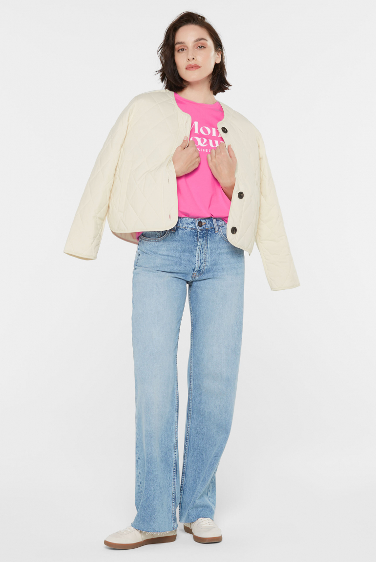 Leichte Steppjacke OLI:VIE mit Knopfleiste