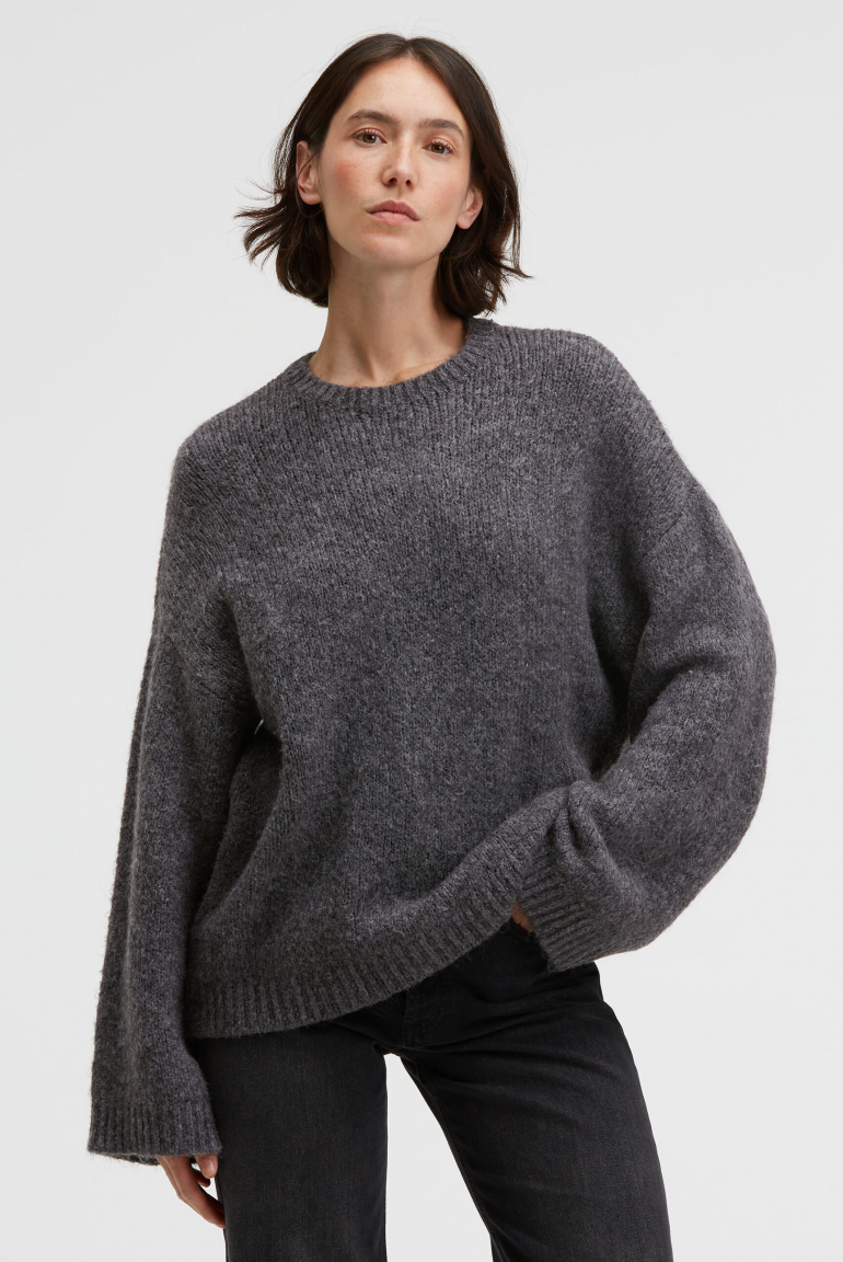 Melierter Pullover KO:BE mit weiten Ärmeln