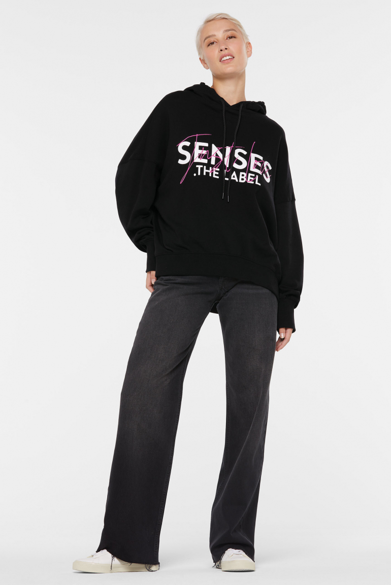 Oversized Hoodie SUN:NY mit Logo Artwork