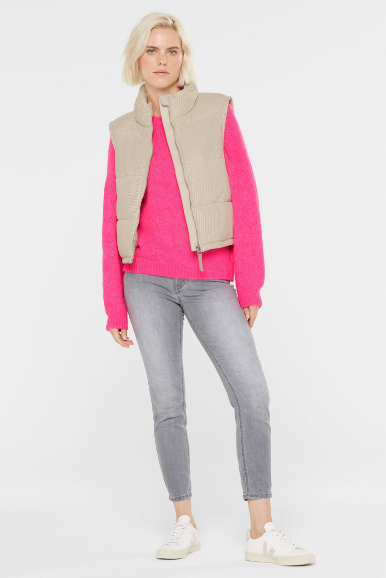 Steppweste OTTA:WA aus perforiertem Leder