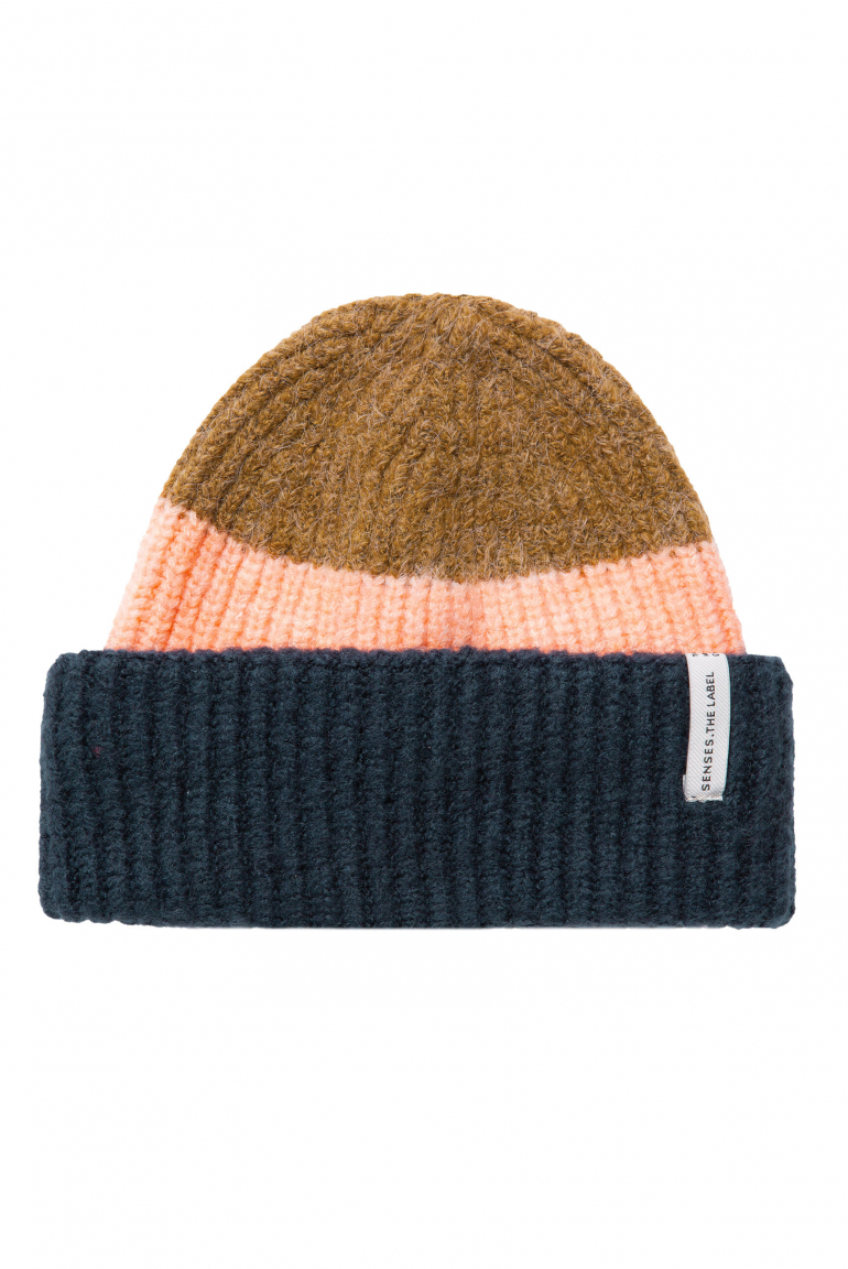 Strickmütze AURO:RA mit Colour-Blocking