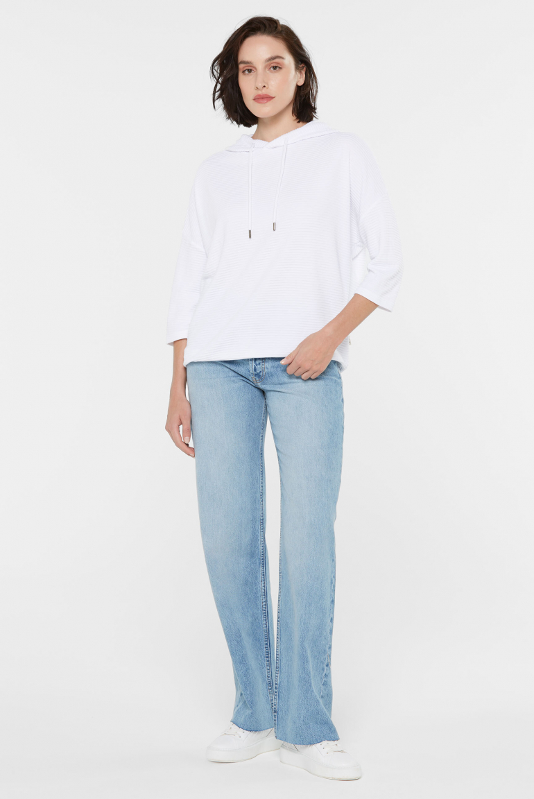 Strukturiertes Kapuzensweatshirt SO:LA